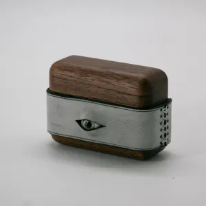 Handmade Green Leather Coffee Wood AirPods Pro Case with Eye Custom Leather AirPods Pro Case Airpod Case Cover