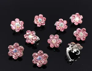 HAPPY00000 13 SC - F   1.1X1.1cm Small Clip (Pink, white, red, and multiple colors)  (1X5) per bag