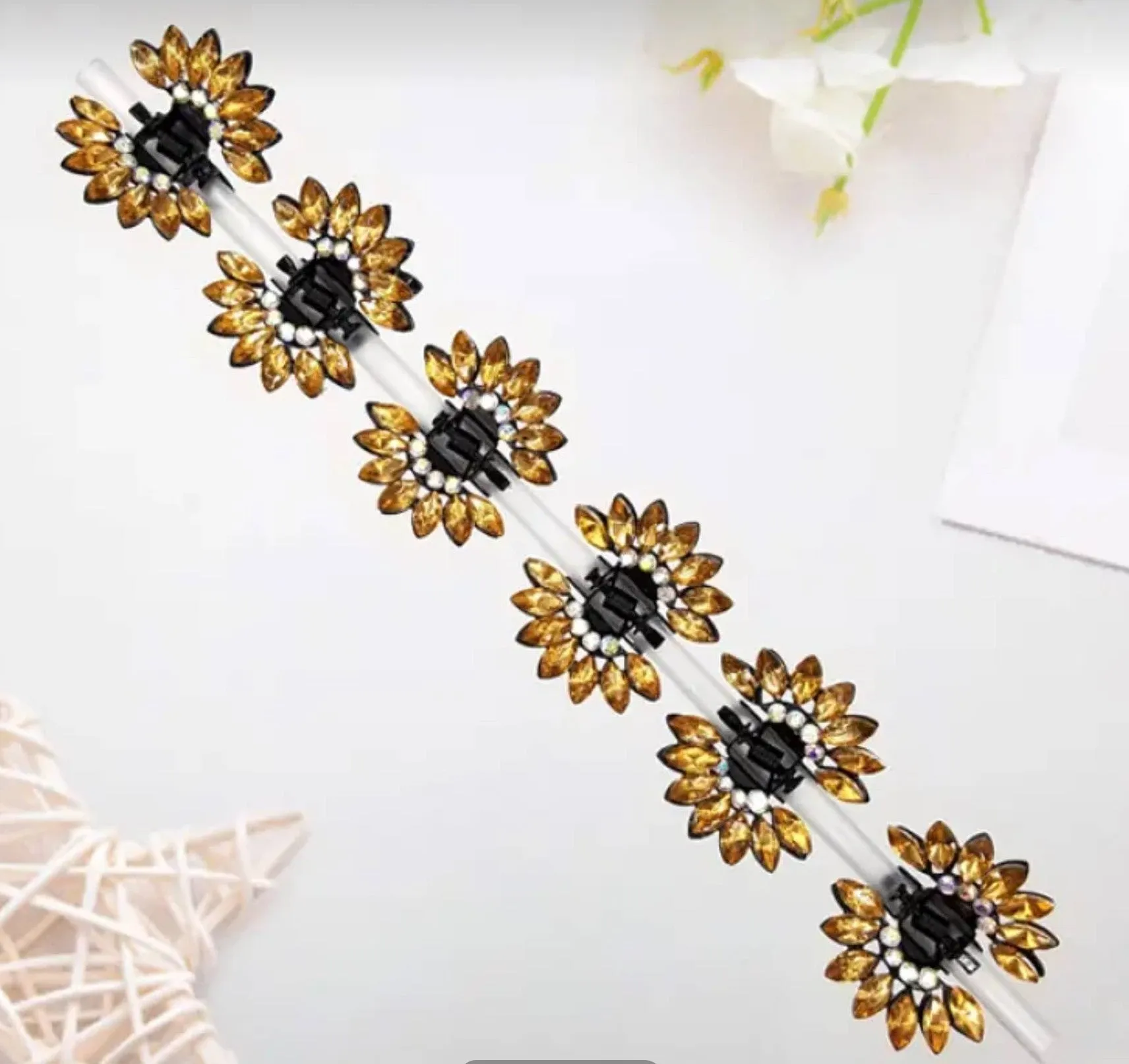 HAPPY00000 16 SC - F   Small Metal Flower Hair Claw  2CM  (1X2)