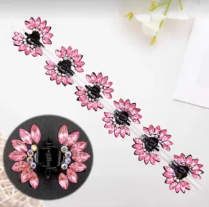 HAPPY00000 16 SC - F   Small Metal Flower Hair Claw  2CM  (1X2)