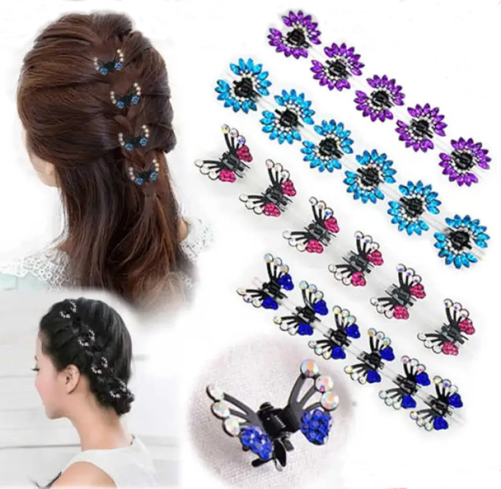 HAPPY00000 16 SC - F   Small Metal Flower Hair Claw  2CM  (1X2)