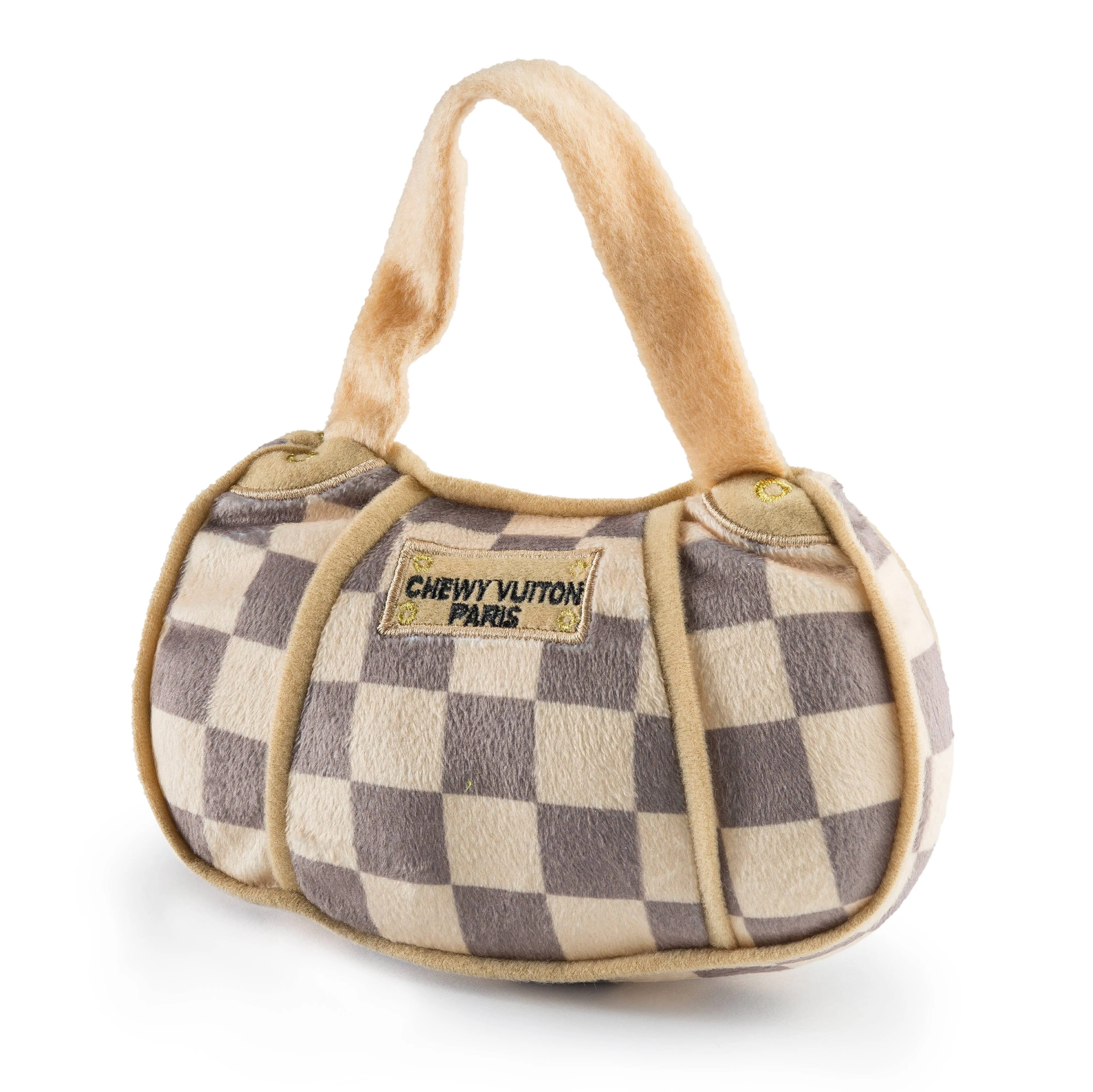 Haute Diggity Dog - Checker Chewy Vuiton Handbag Squeaker Dog Toy