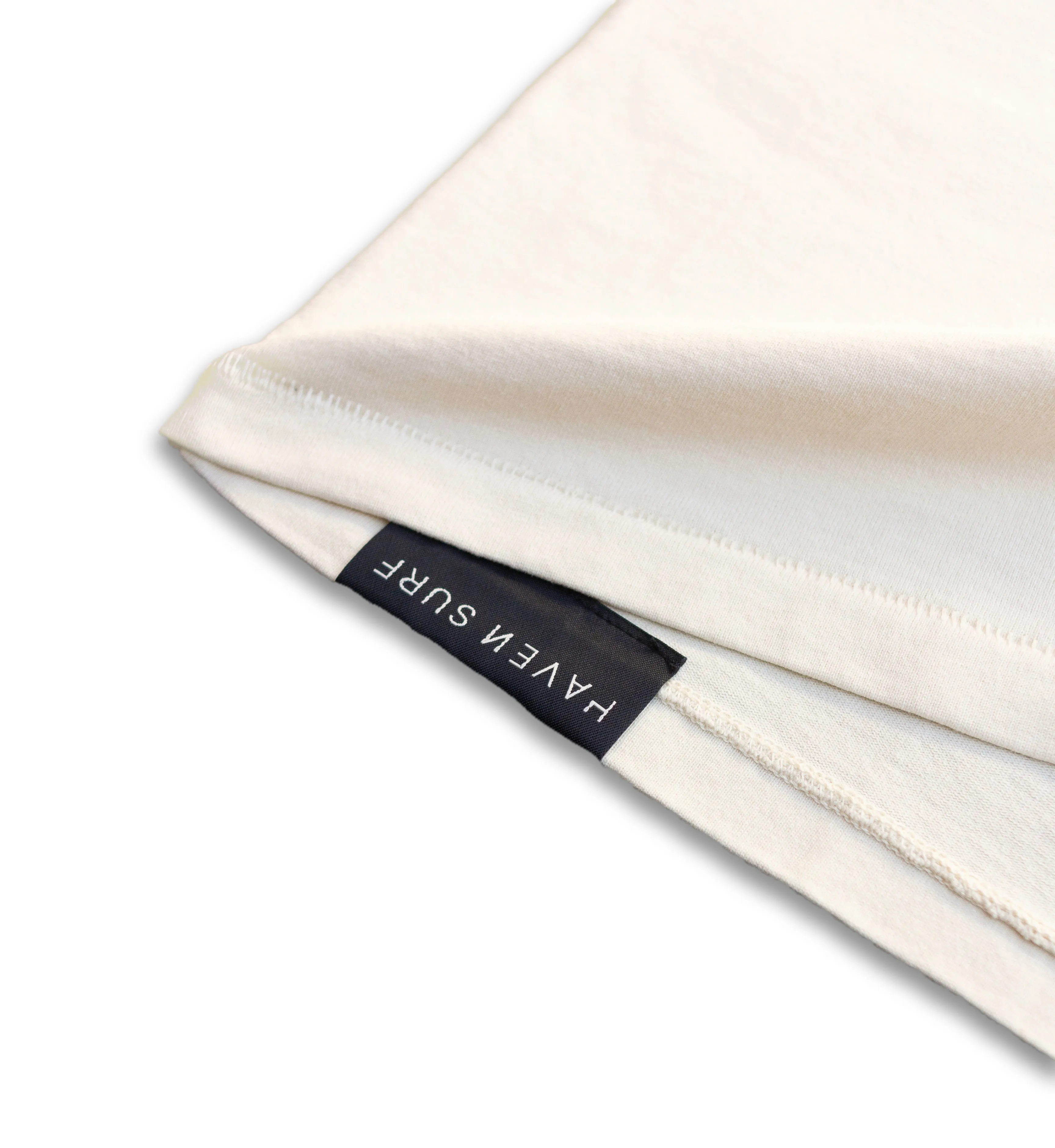 Haven Surf - Base Heavy Weight  OS Tee w/ embroidery - Old White