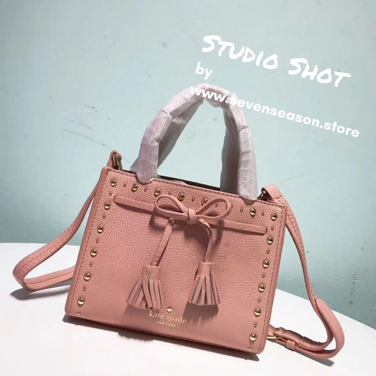 Hayes Street Studded Warm Vellum Sam Satchel Bag