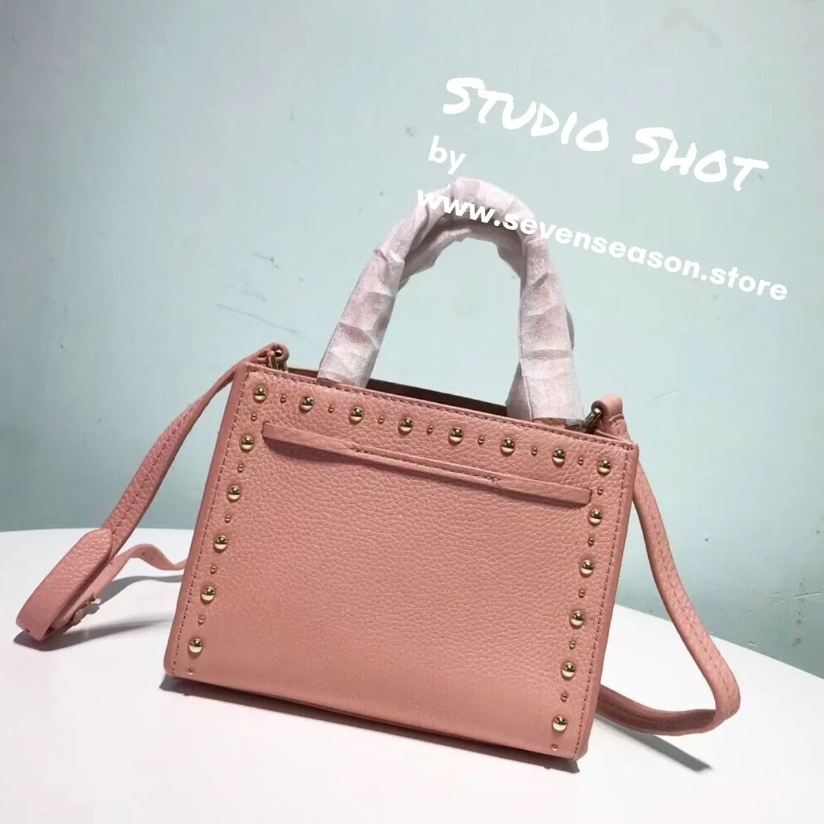 Hayes Street Studded Warm Vellum Sam Satchel Bag