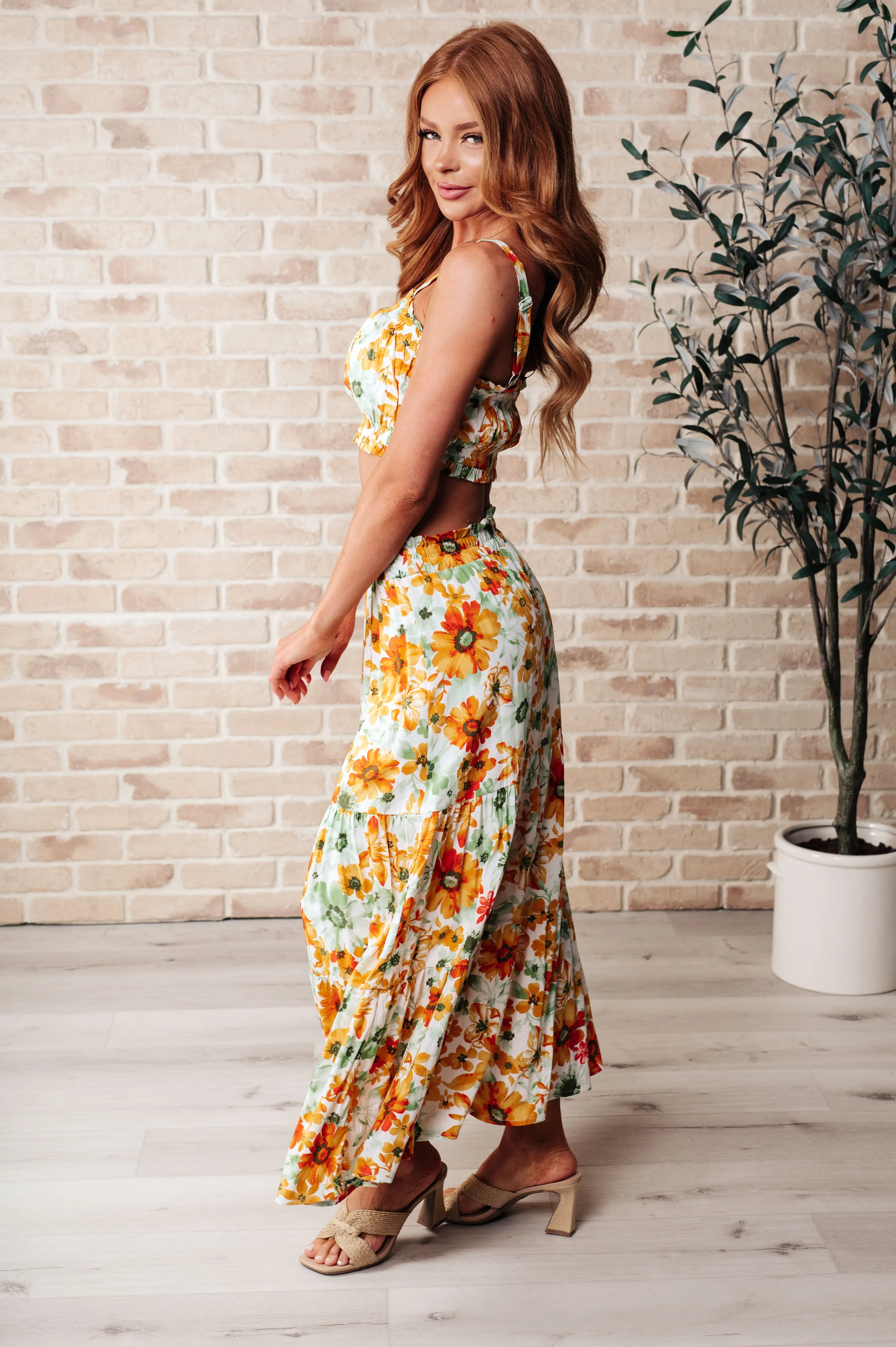 Hazel Blues® |  Cutie Patootie Tiered Skirt and Top Set in Orange