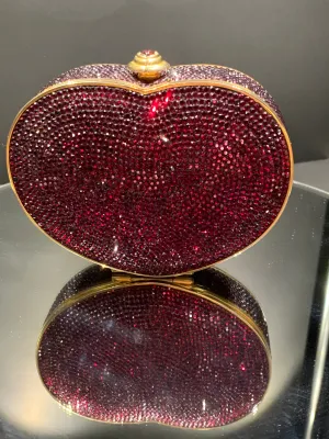 Heart-Shaped Crystal Minaudiere Handbag by Judith Leiber