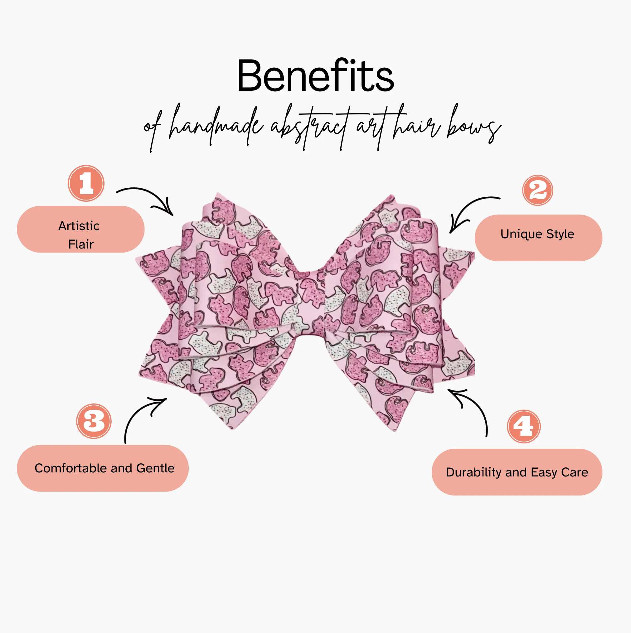 Hearts & Butterflies Hair Bow