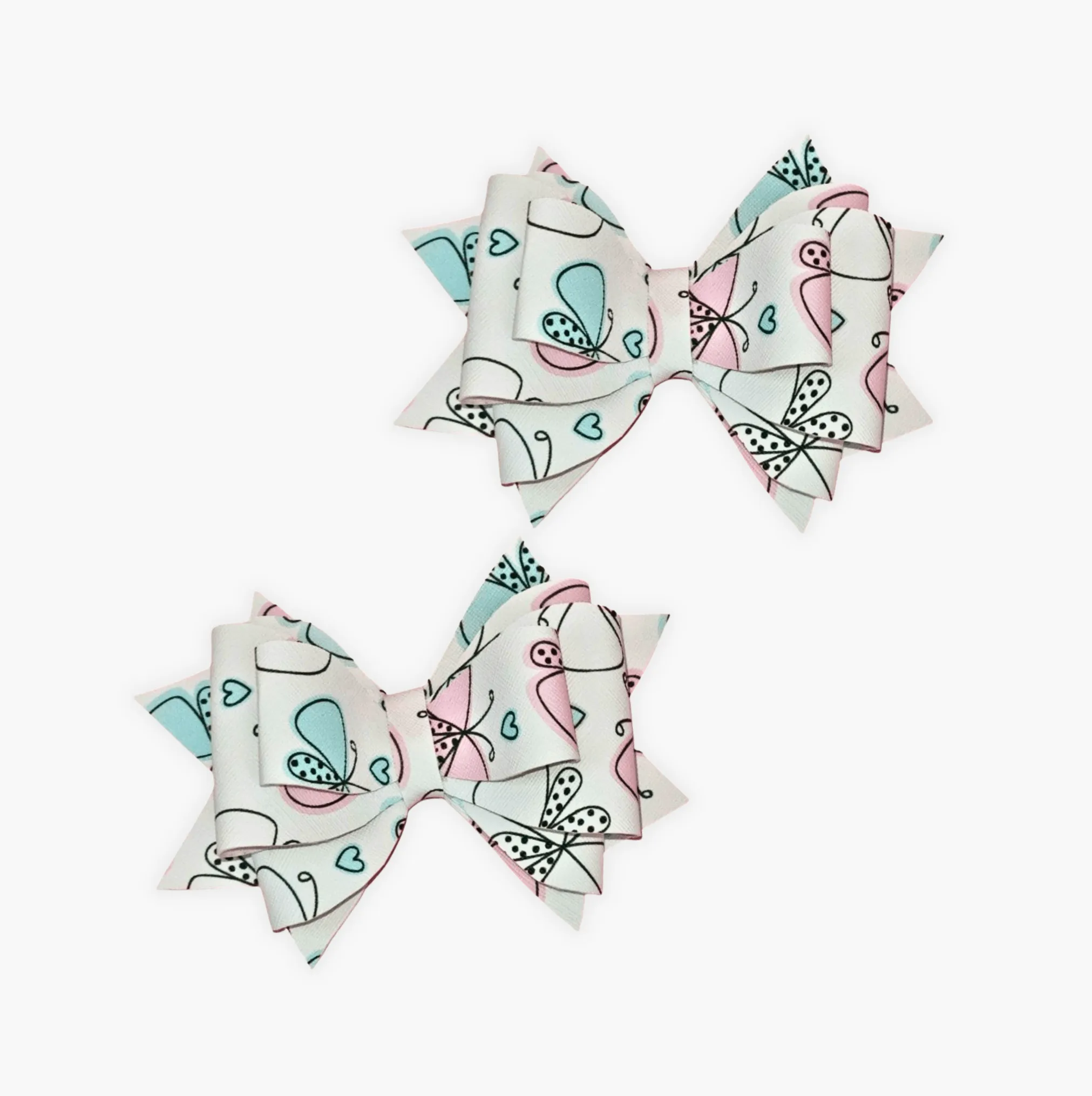Hearts & Butterflies Hair Bow