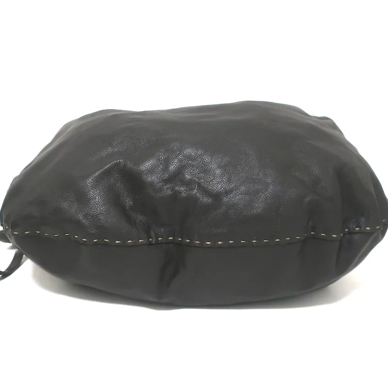 Henry Beguelin Hobo Dark Brown Leather Large Shoulder Bag