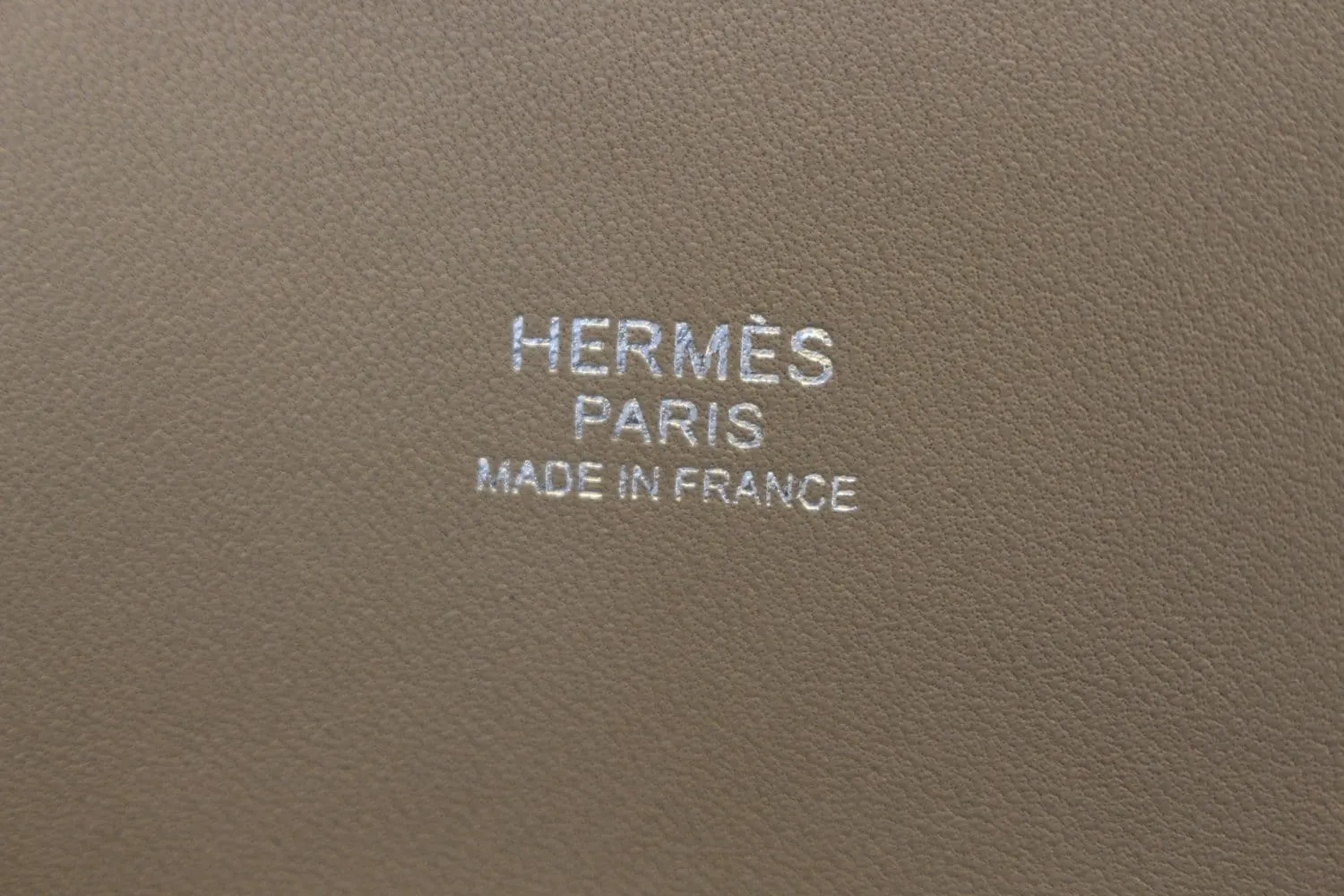 HERMES 31cm Grey Clemence Leather Palladium Plated Bolide Bag