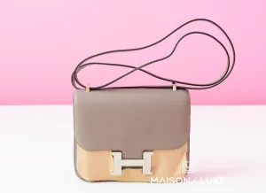 Hermes Constance Mini 18 Gris Asphalte Epsom Handbag