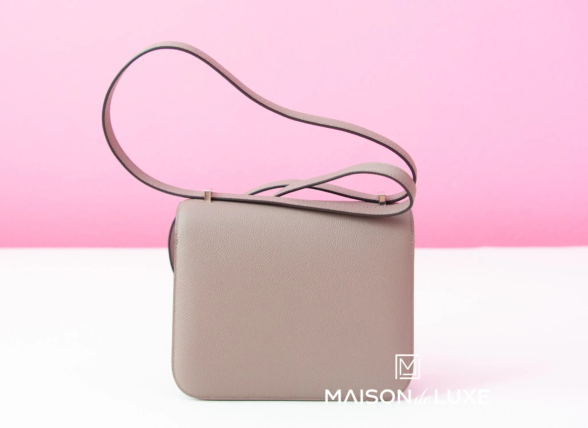 Hermes Constance Mini 18 Gris Asphalte Epsom Handbag