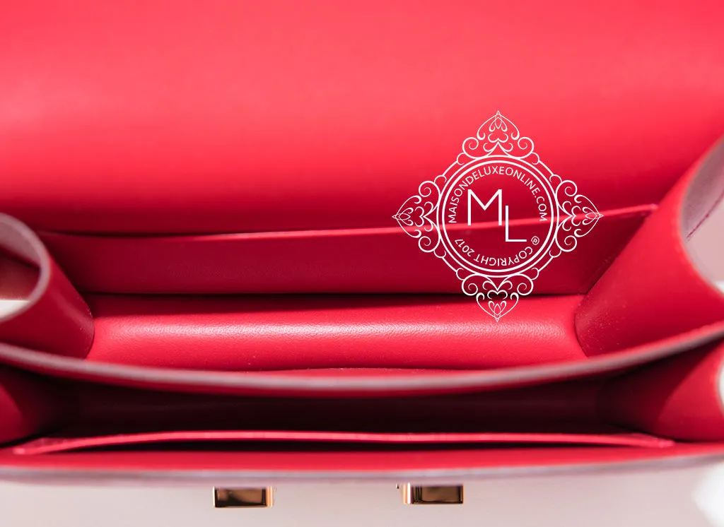 Hermes Constance Mini 18 Rouge Casaque Epsom Handbag