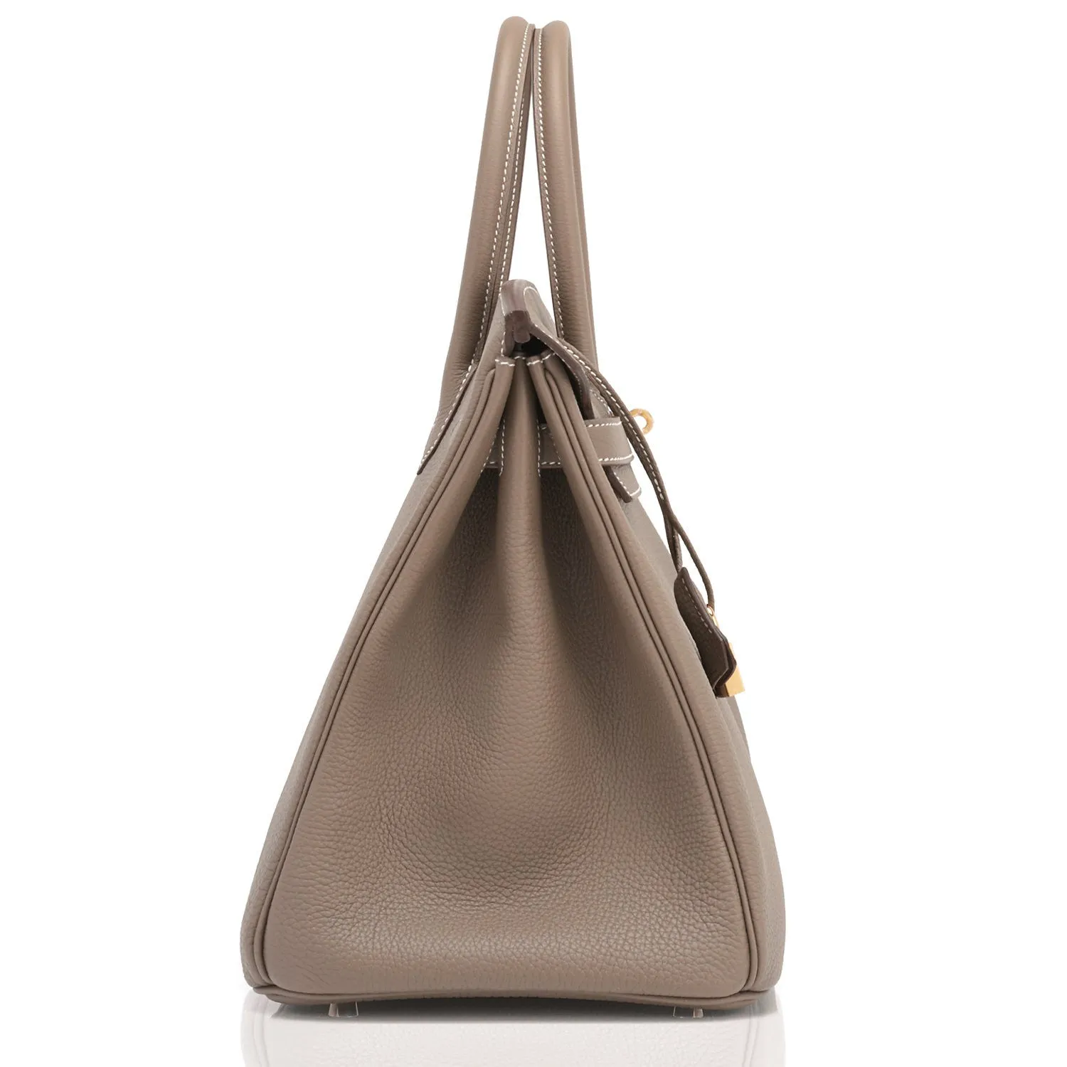 Hermes Etoupe Togo 35cm Birkin Bag Gold Hardware