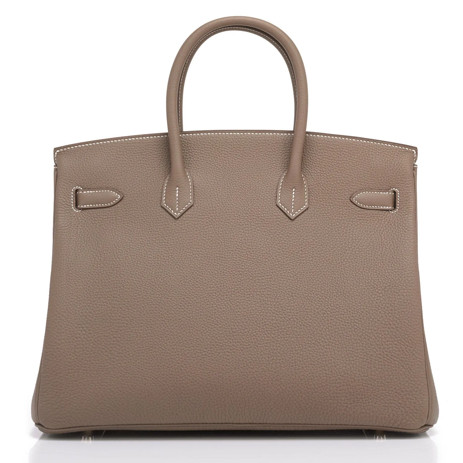 Hermes Etoupe Togo 35cm Birkin Bag Gold Hardware