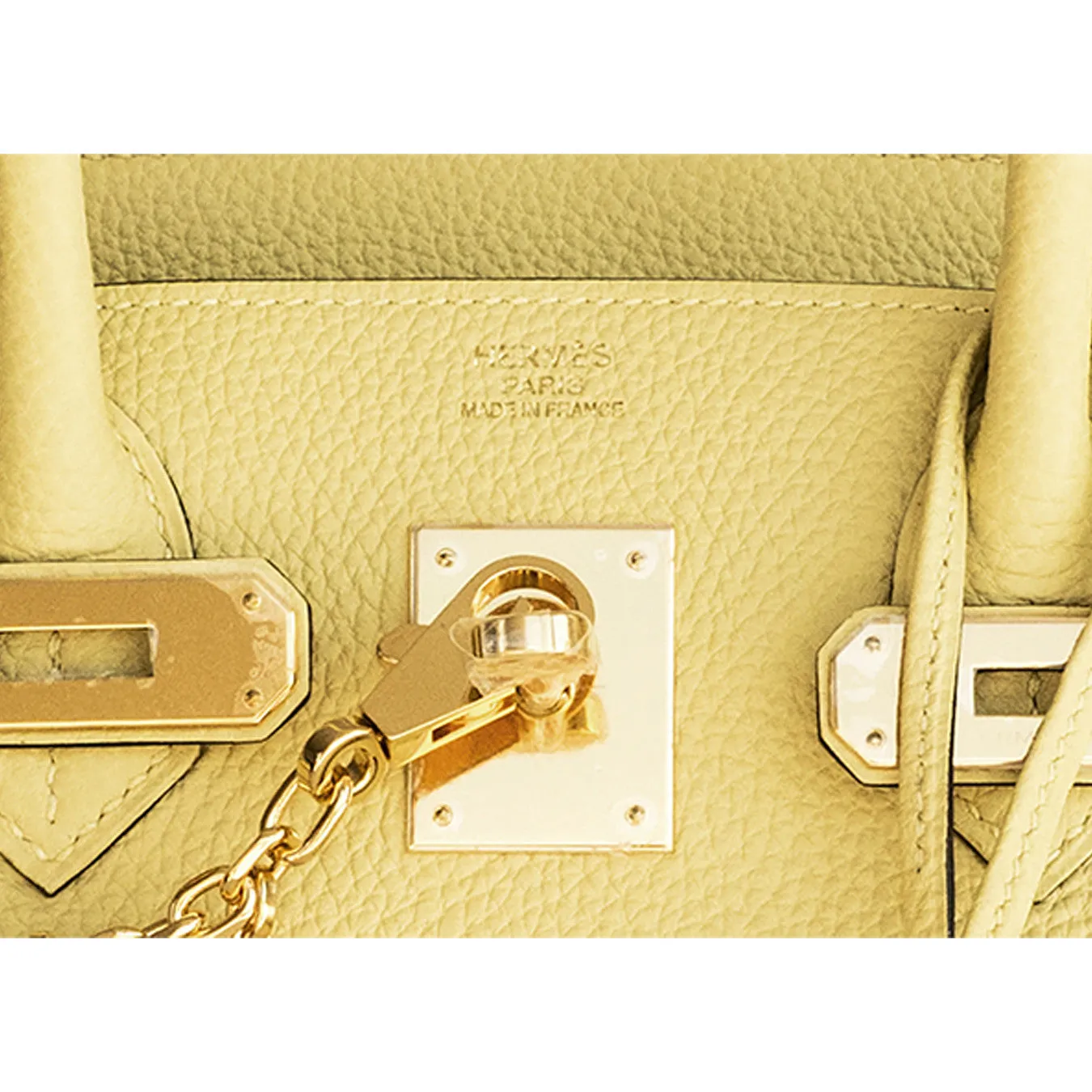 Hermes Jaune Poussin 30cm Togo Birkin Gold GHW Satchel Bag Sublime