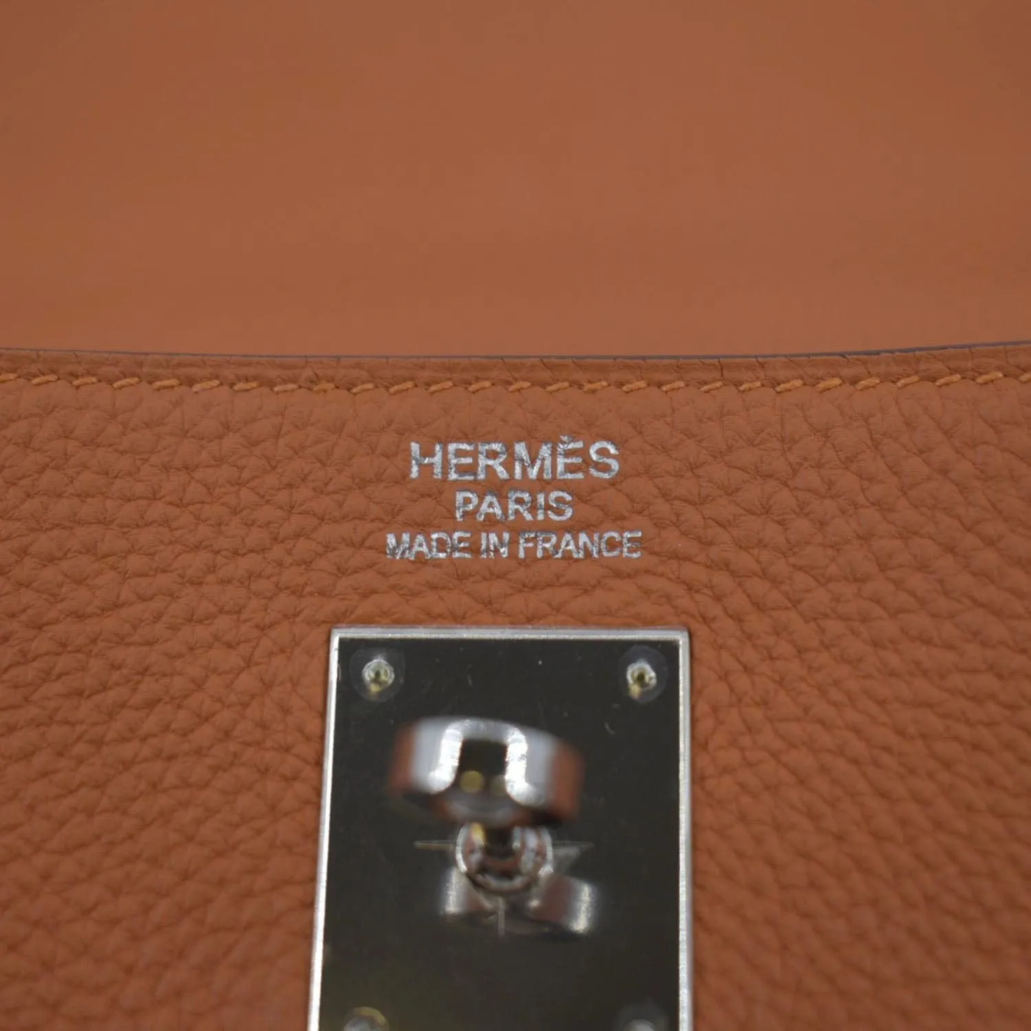 HERMES Kelly 35 Togo Leather Satchel Shoulder Bag Orange