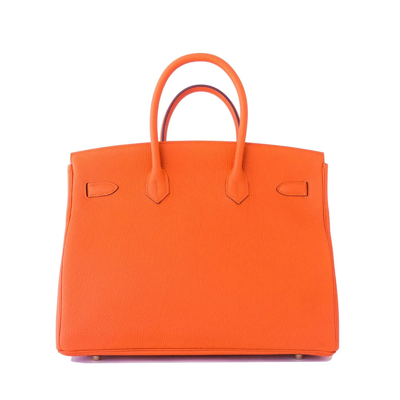 Hermes Orange 35cm Birkin Gold GHW Tote Bag X Stamp Iconic Summer!