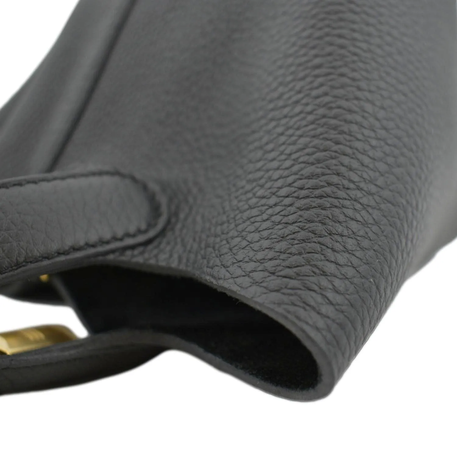 HERMES Picotin Lock 18 Taurillon Clemence Leather Hobo Bag Black