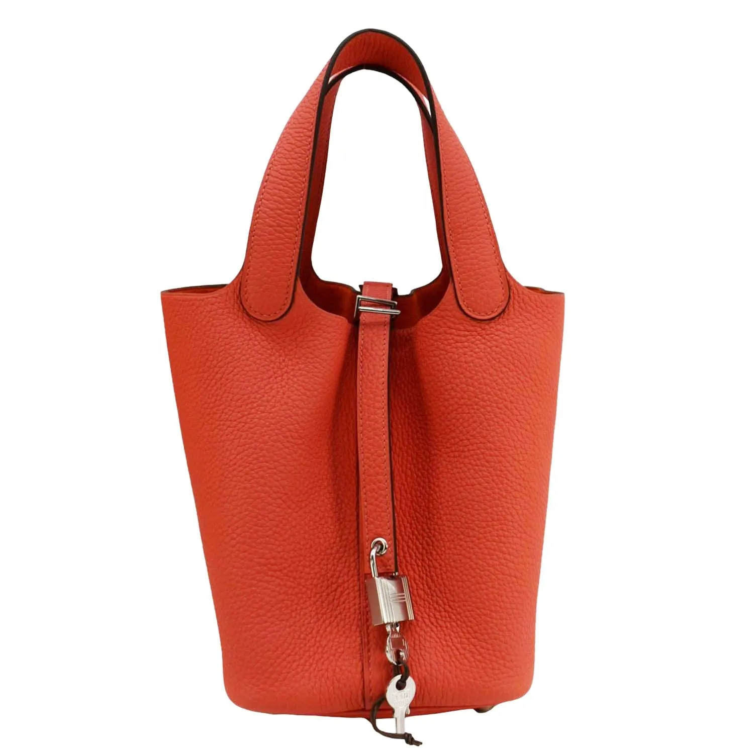 HERMES Picotin Lock 18 Taurillon Clemence Leather Hobo Bag Light Pink