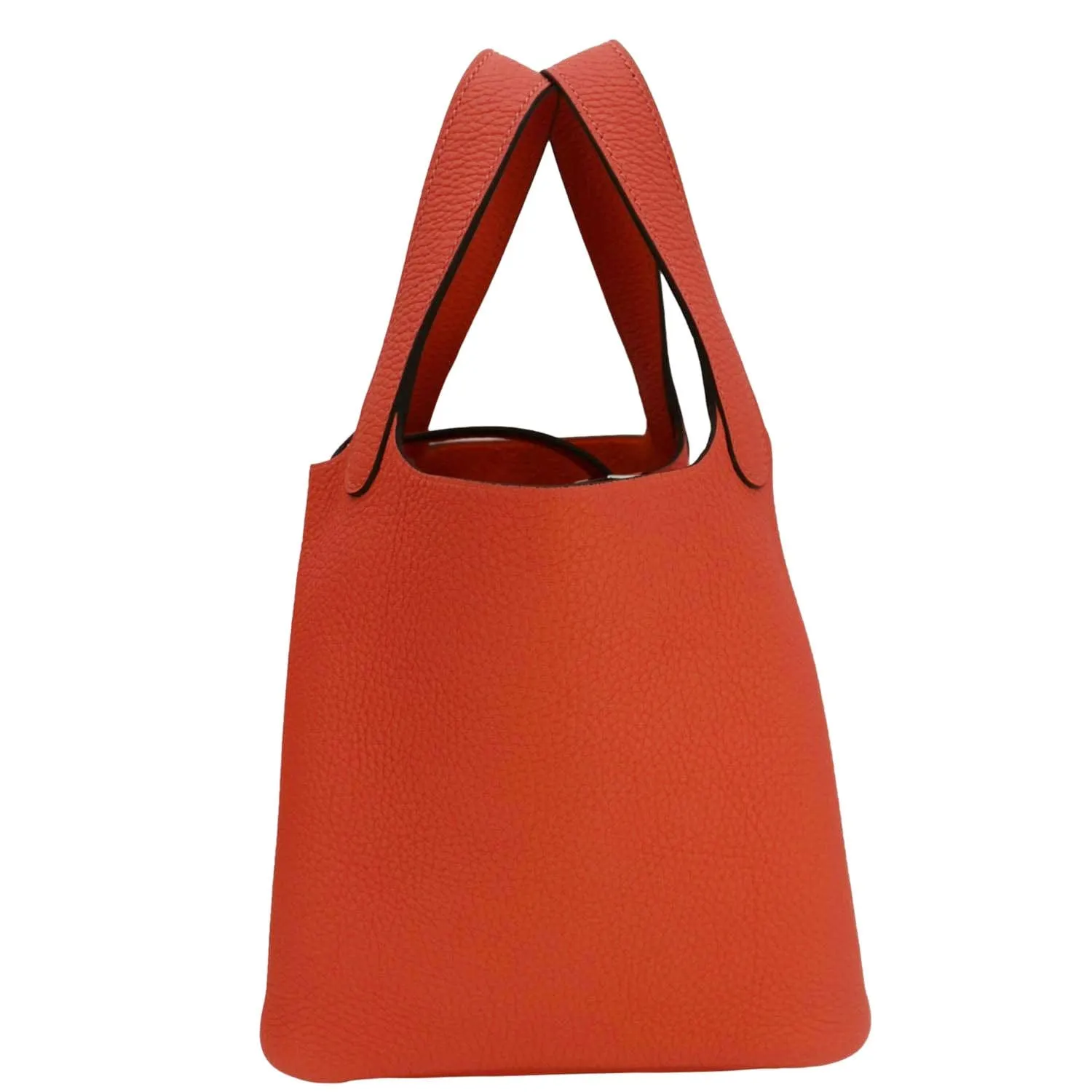 HERMES Picotin Lock 18 Taurillon Clemence Leather Hobo Bag Light Pink