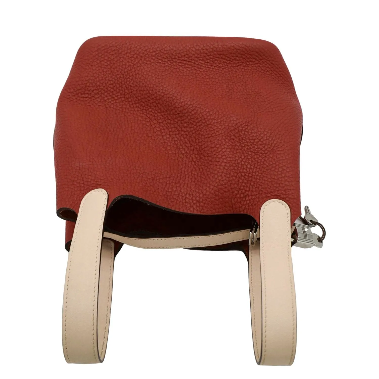 HERMES Picotin Lock 18 Taurillon Clemence Leather Hobo Bag Red