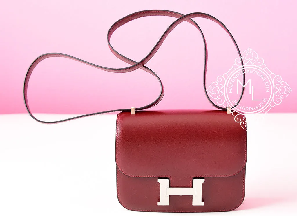 Hermes Rouge H Red Box Constance Mini 18/19 Handbag