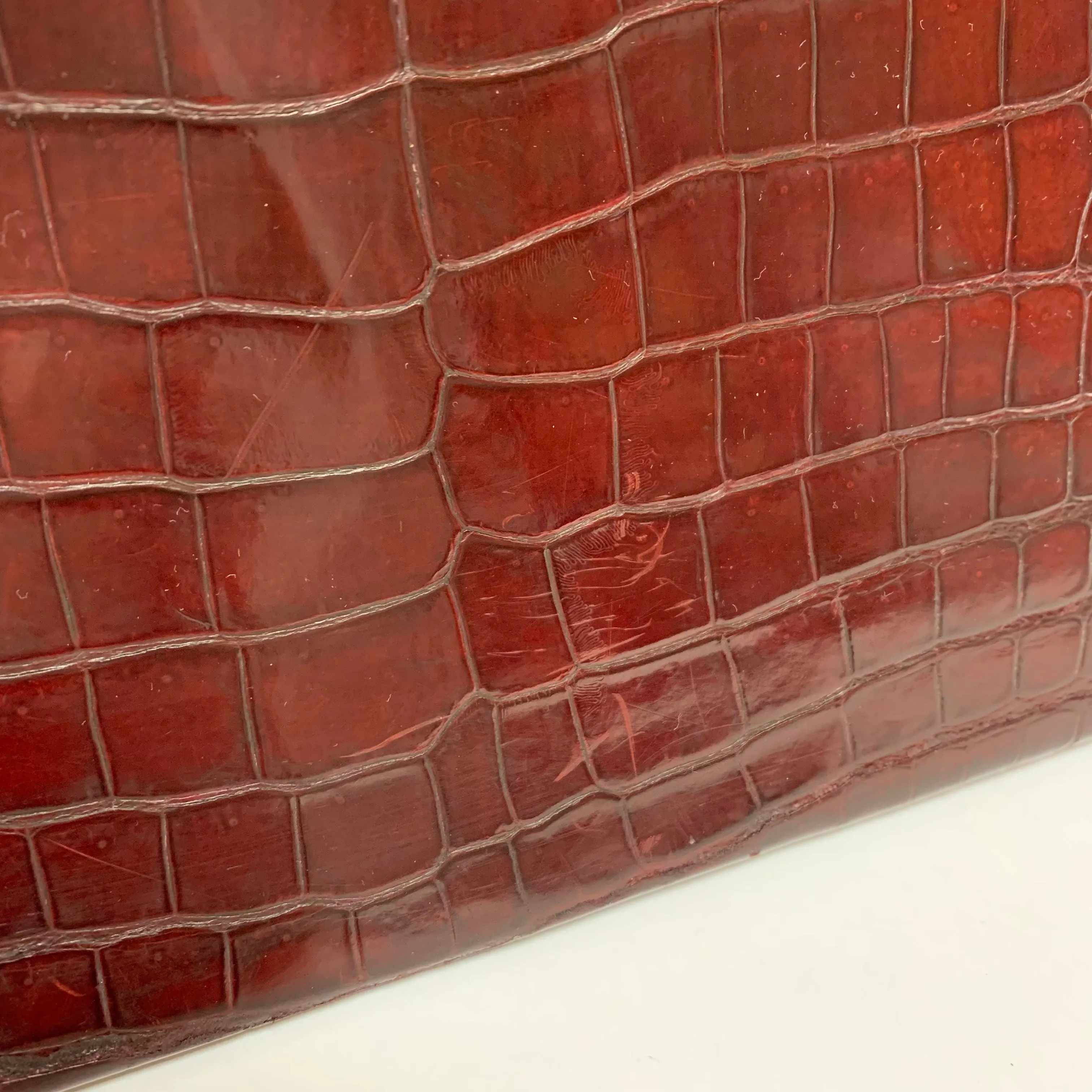 Hermes Vintage Alligator Kelly Sellier Satchel