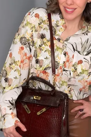 Hermes Vintage Alligator Kelly Sellier Satchel