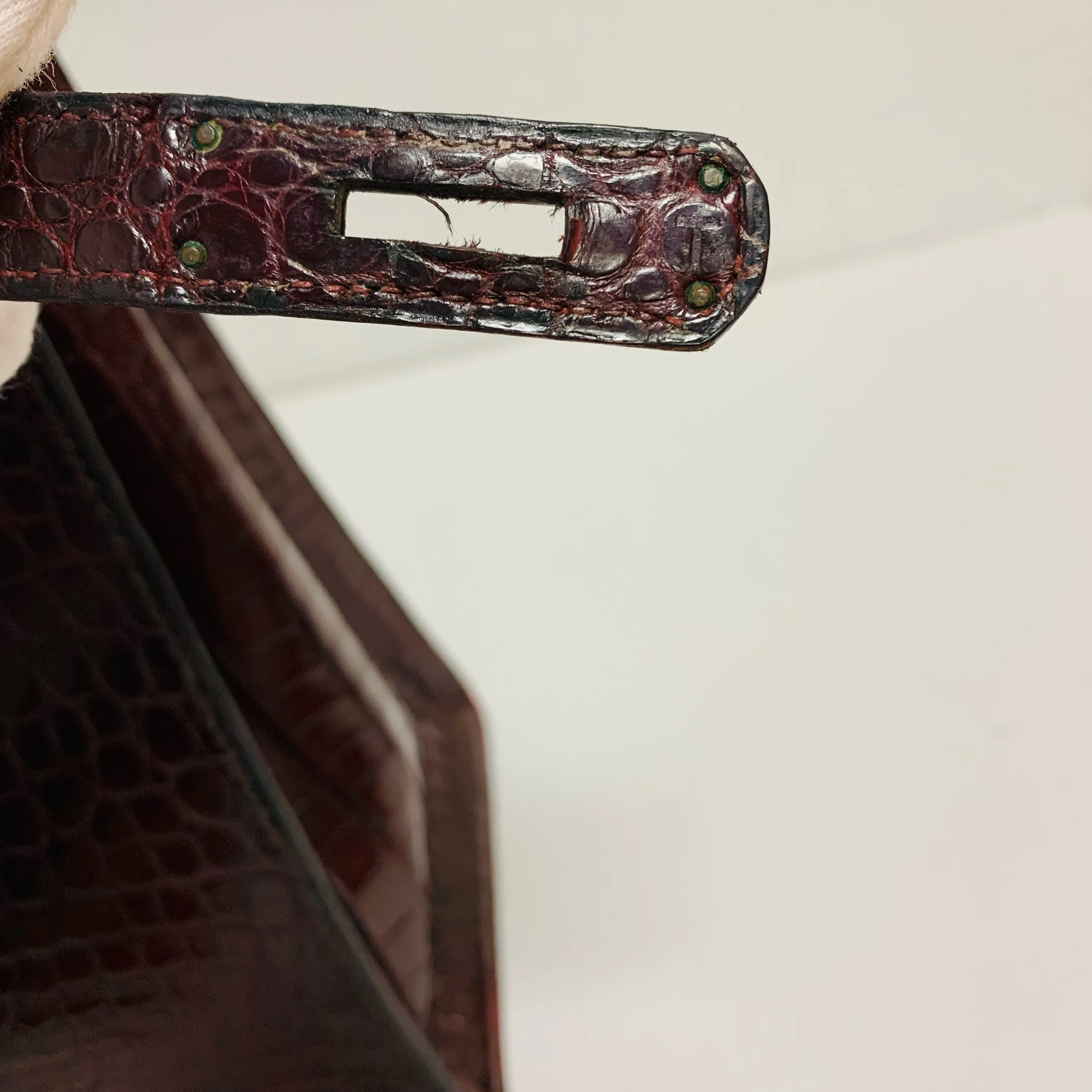 Hermes Vintage Alligator Kelly Sellier Satchel