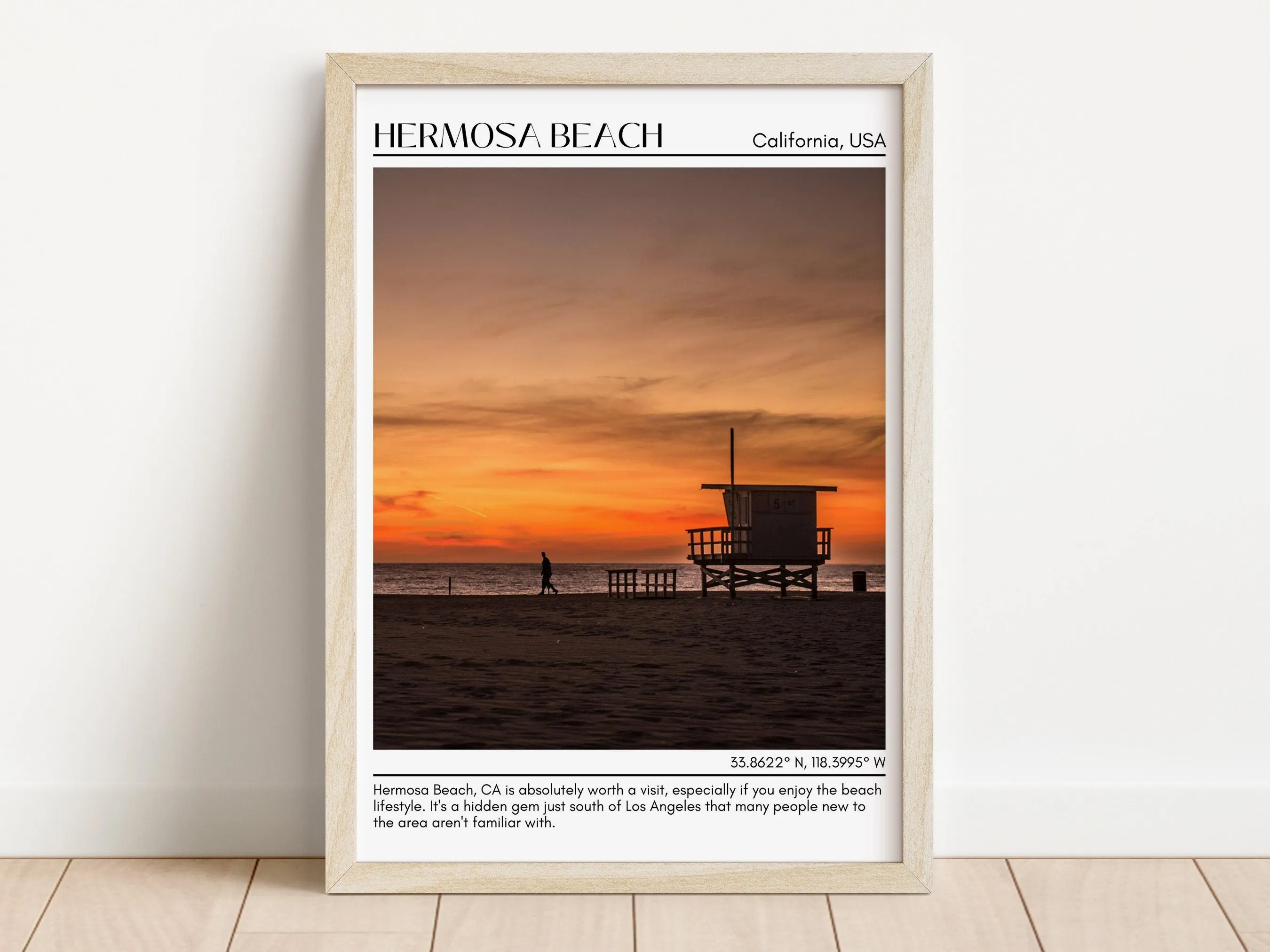 Hermosa Beach Wall Art Canvas, USA