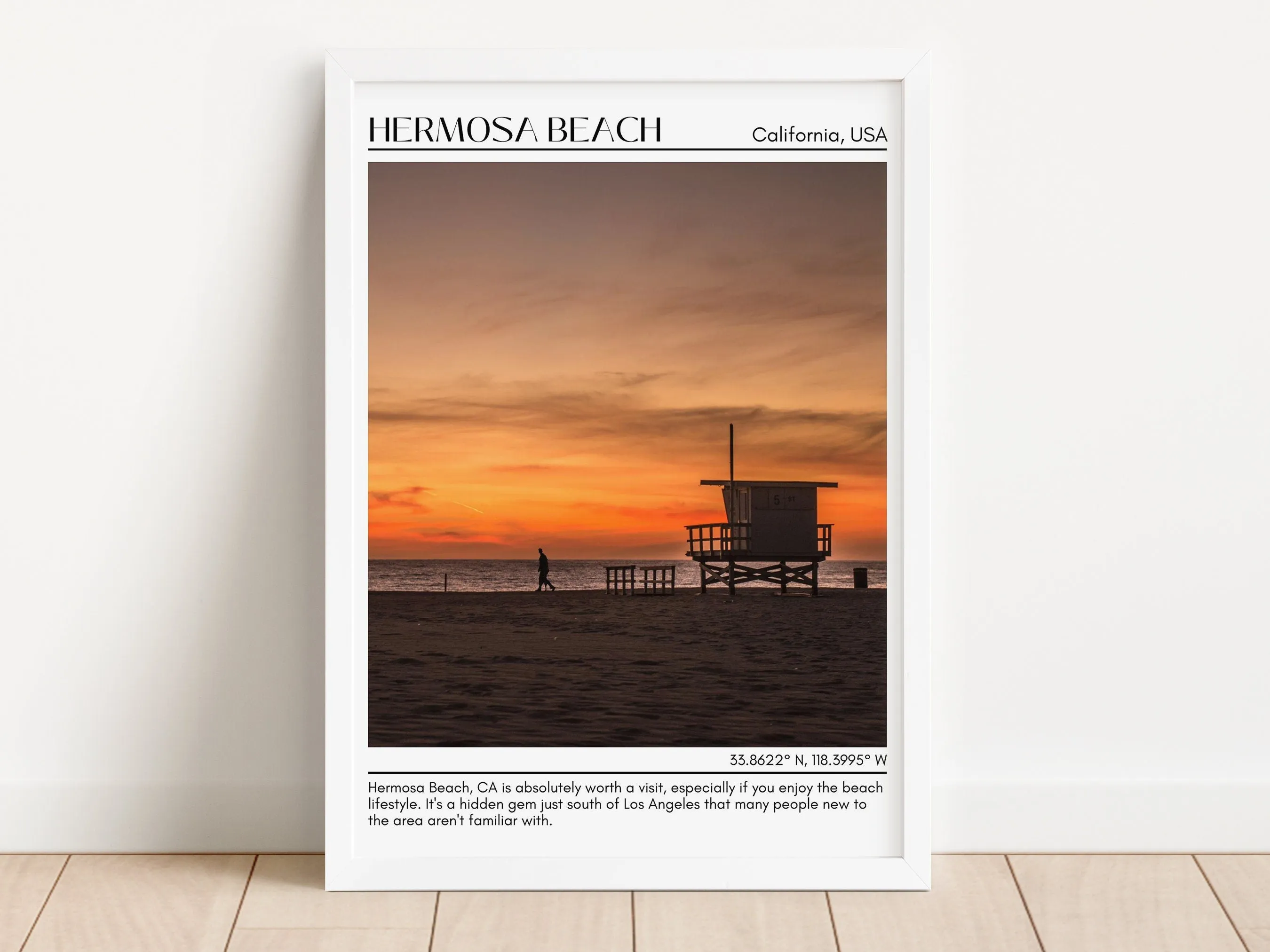 Hermosa Beach Wall Art Canvas, USA