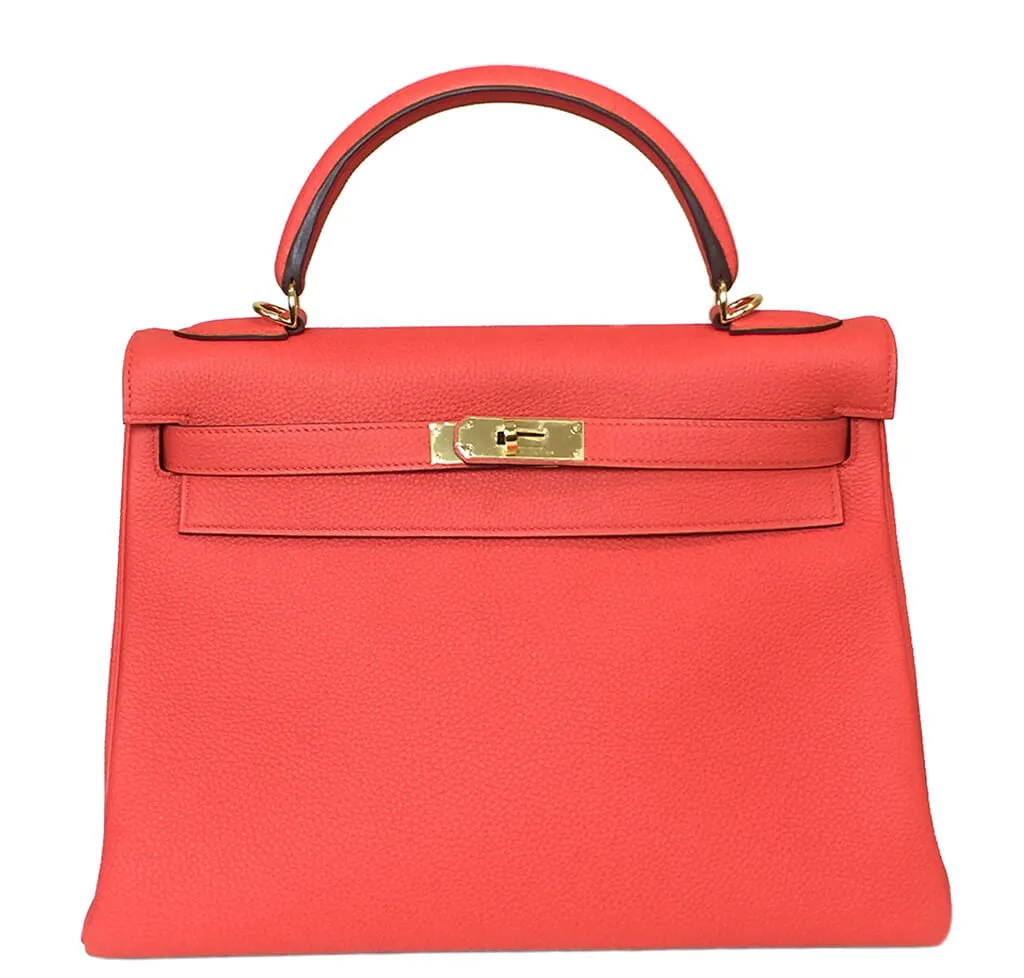 Hermès 32cm Kelly Capucine Bag GHW