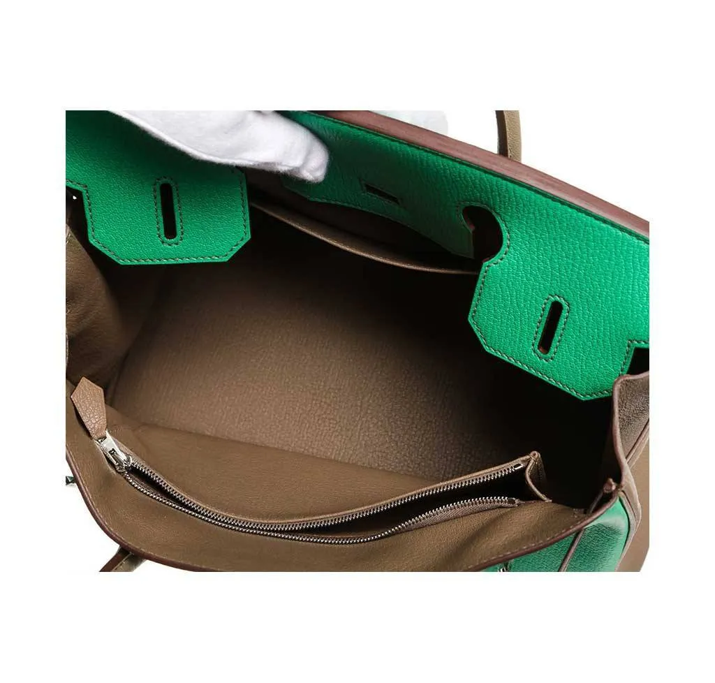 Hermès Birkin Bag 30 Bi-Color Chevre PHW