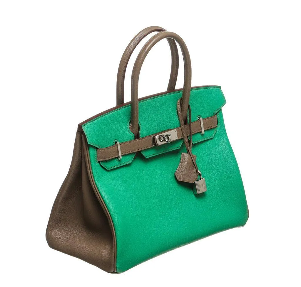 Hermès Birkin Bag 30 Bi-Color Chevre PHW