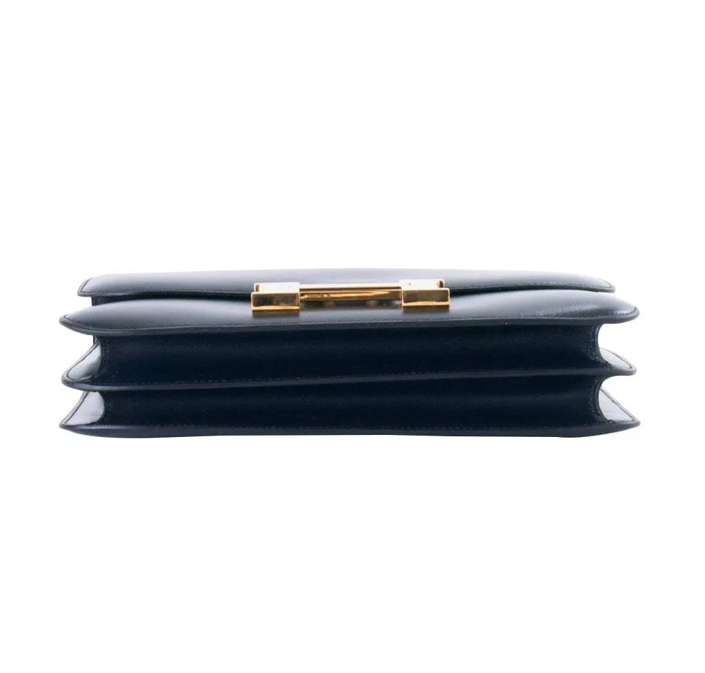 Hermès Constance 23 Navy Bag GHW