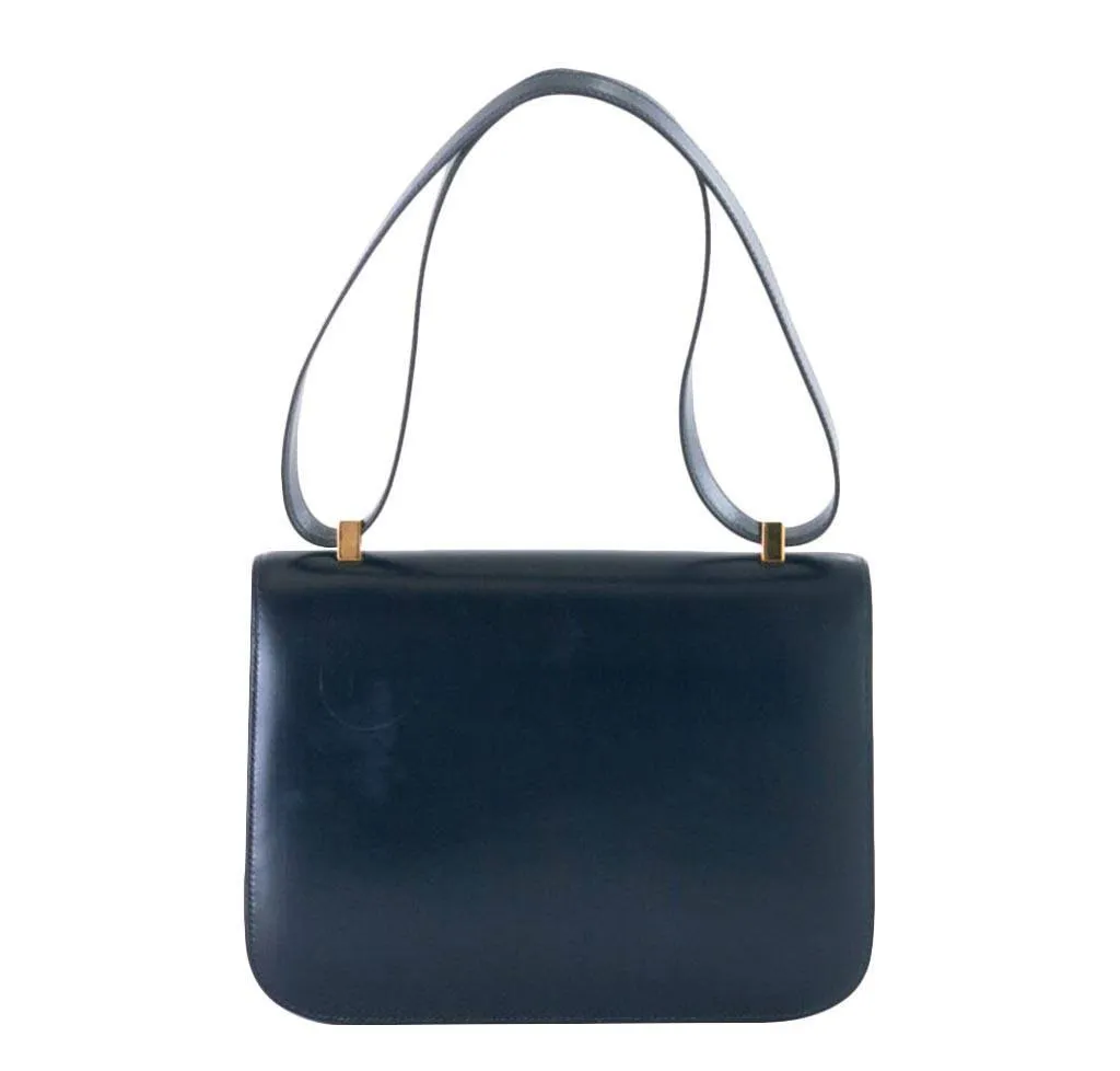 Hermès Constance 23 Navy Bag GHW