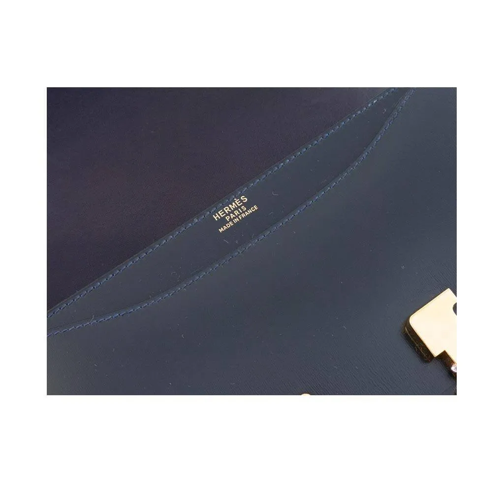 Hermès Constance 23 Navy Bag GHW