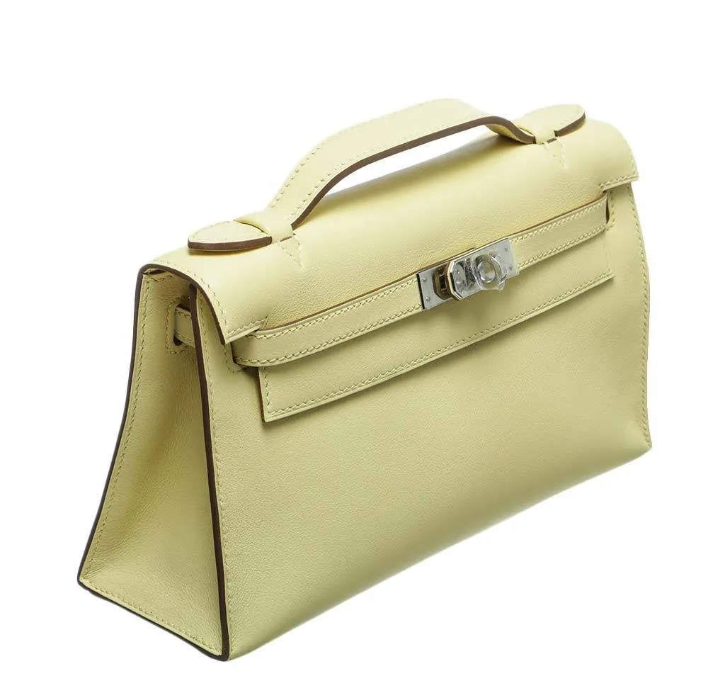 Hermès Kelly Pochette Mini Soufre Bag Swift Leather