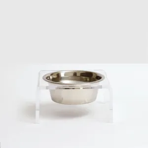 Hiddin - Clear Elevated Pet Feeder, Single Bowl