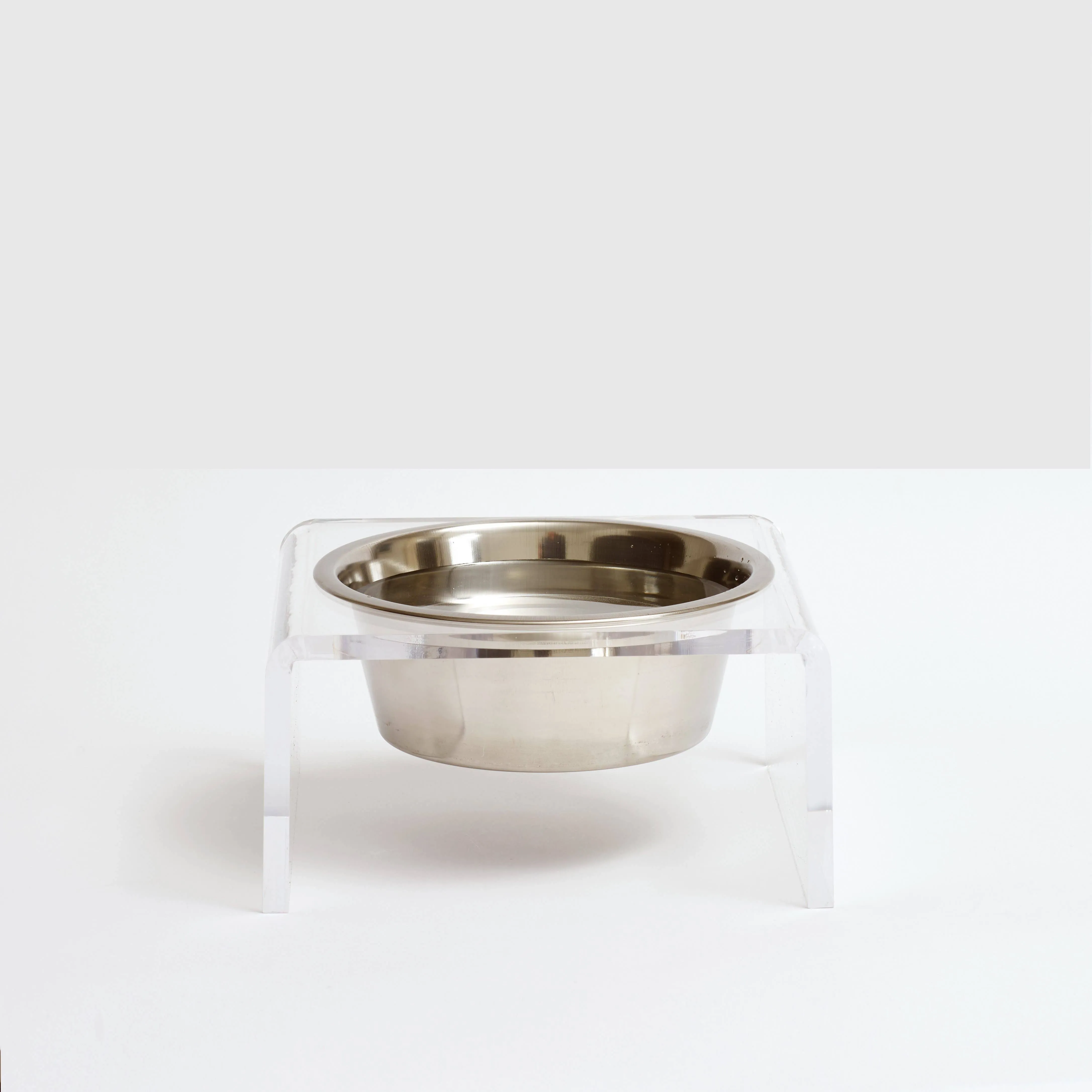 Hiddin - Clear Elevated Pet Feeder, Single Bowl