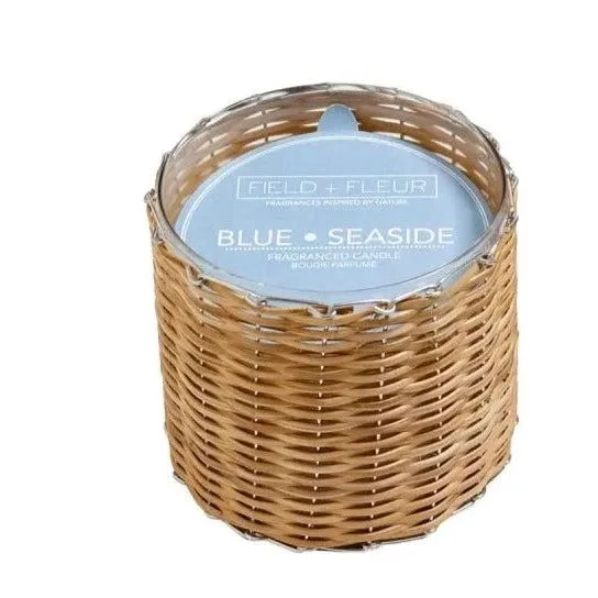 Hillhouse Naturals Field   Fleur 12oz 2 Wick Handwoven Candle
