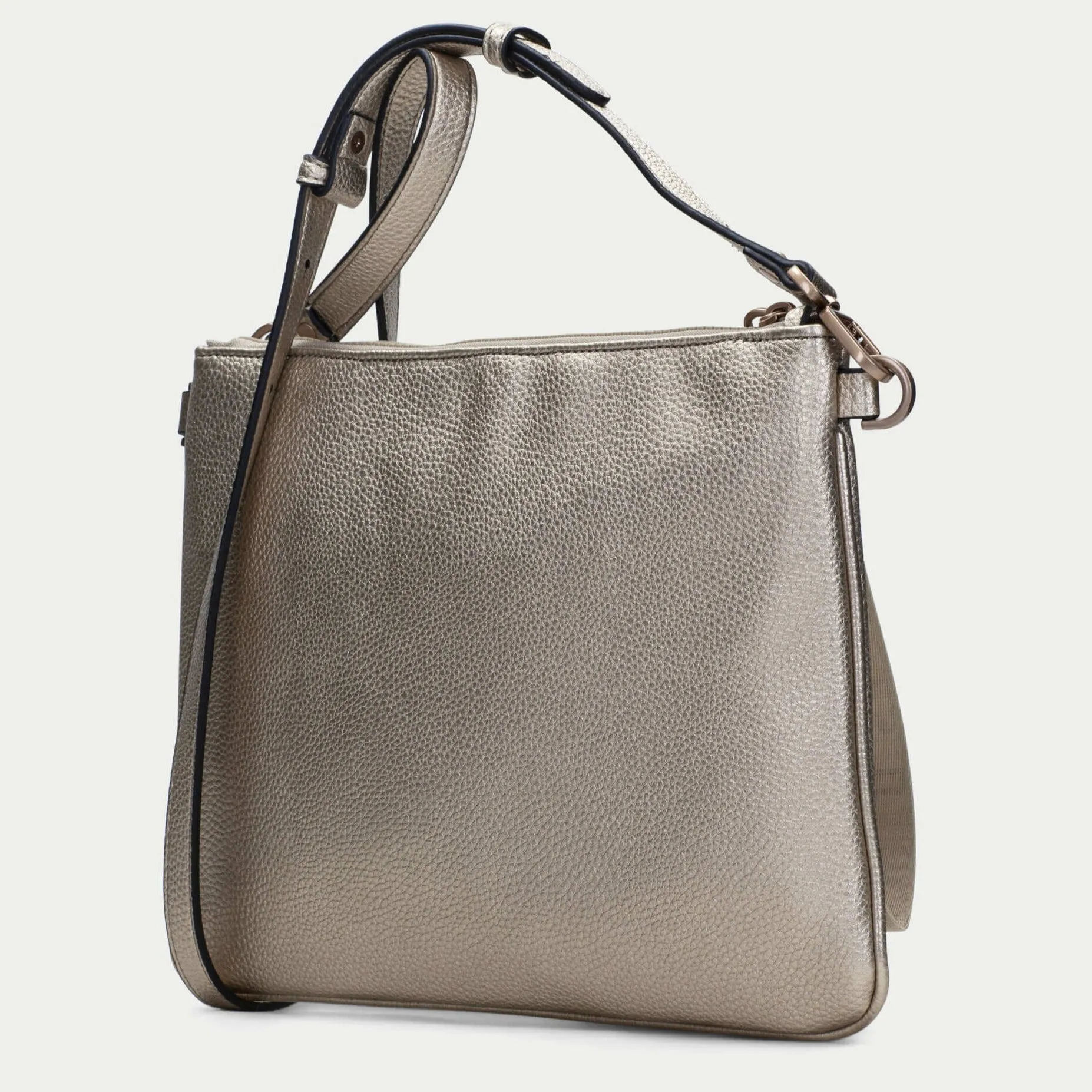 Hispanitas Metallic Bronze Clutch/Crossbody Bag