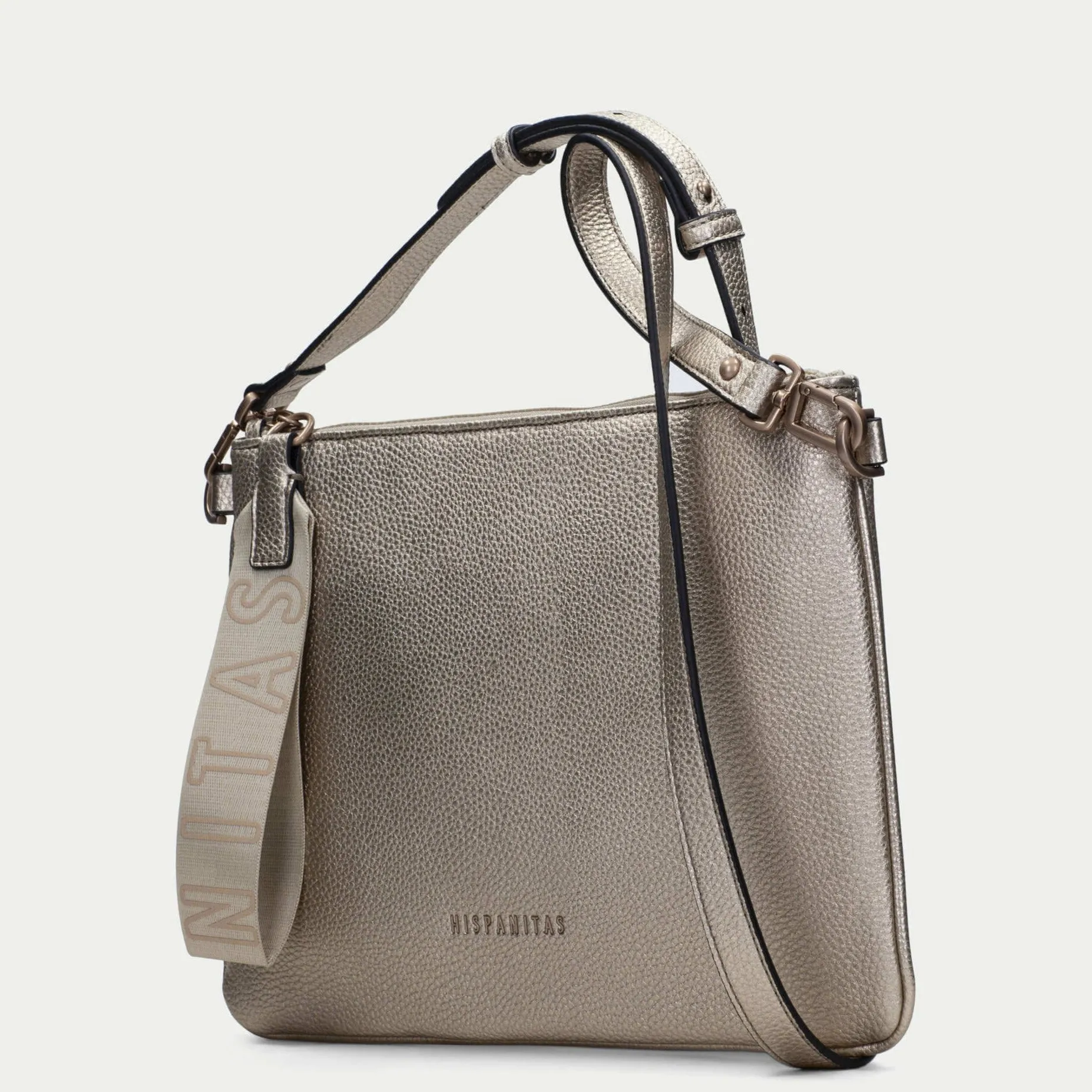 Hispanitas Metallic Bronze Clutch/Crossbody Bag