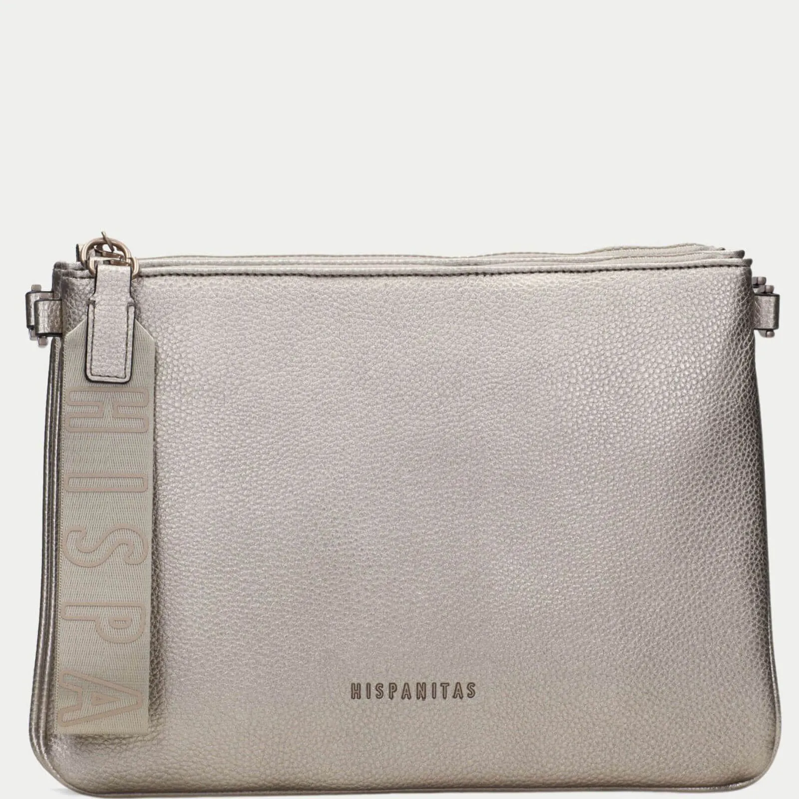Hispanitas Metallic Bronze Clutch/Crossbody Bag