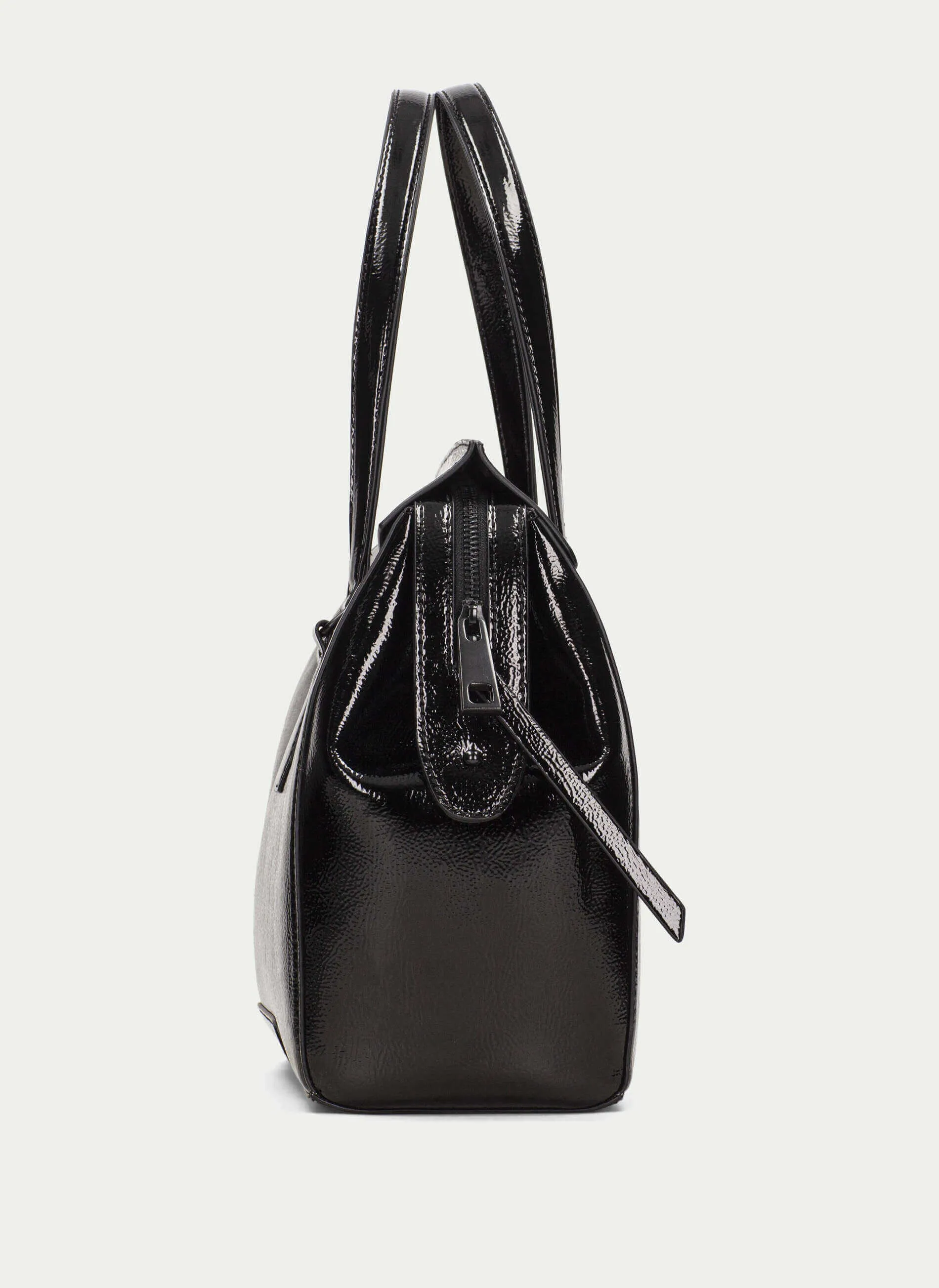 Hispanitas Patent Leather Shoulder Bag - Black