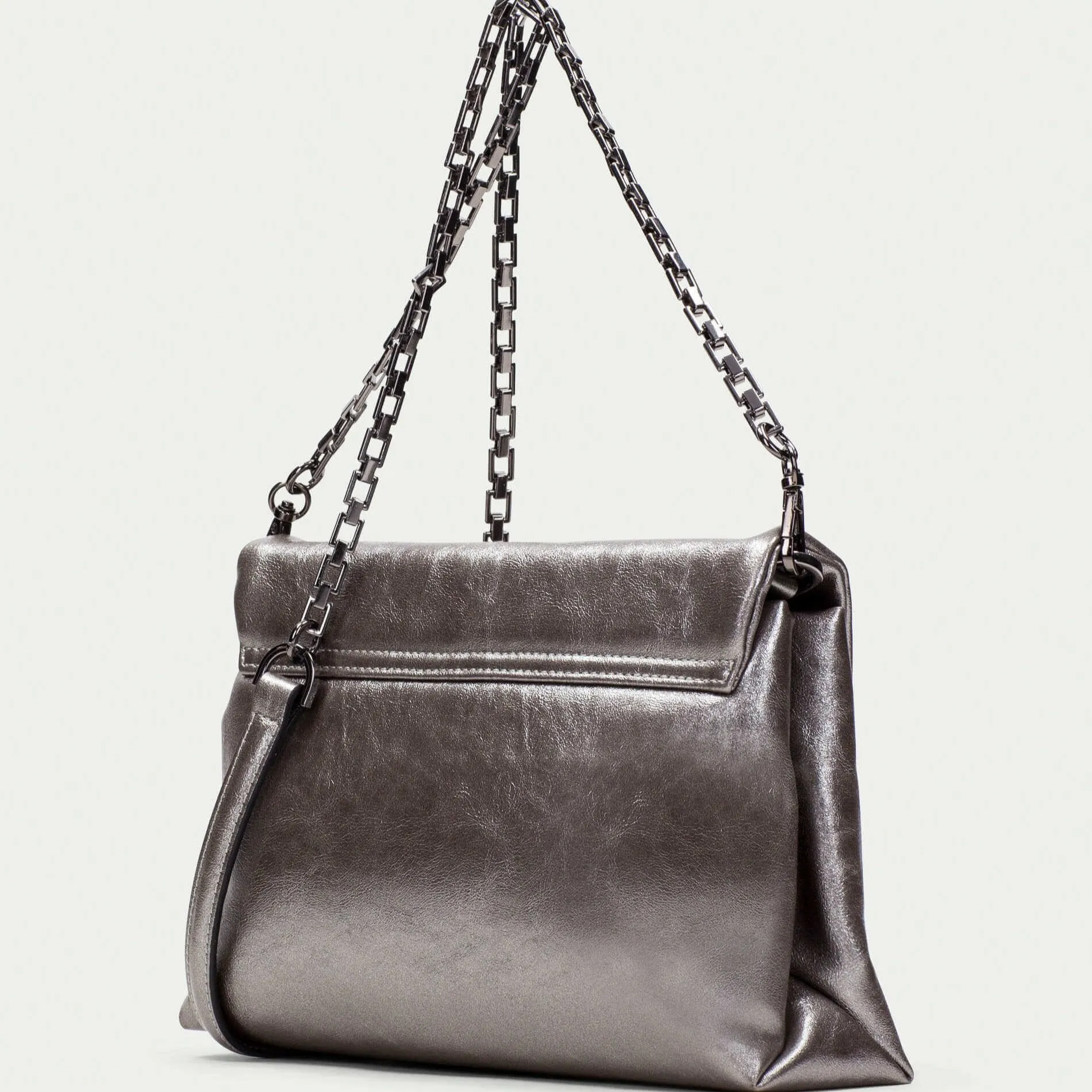 Hispanitas Pewter Chain Strap Bag