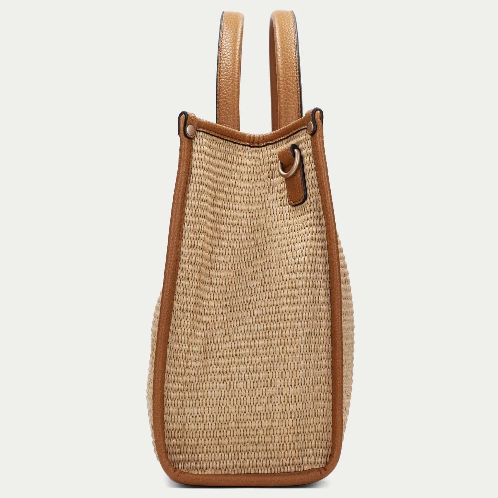 Hispanitas Tan Leather Natural Tote Bag