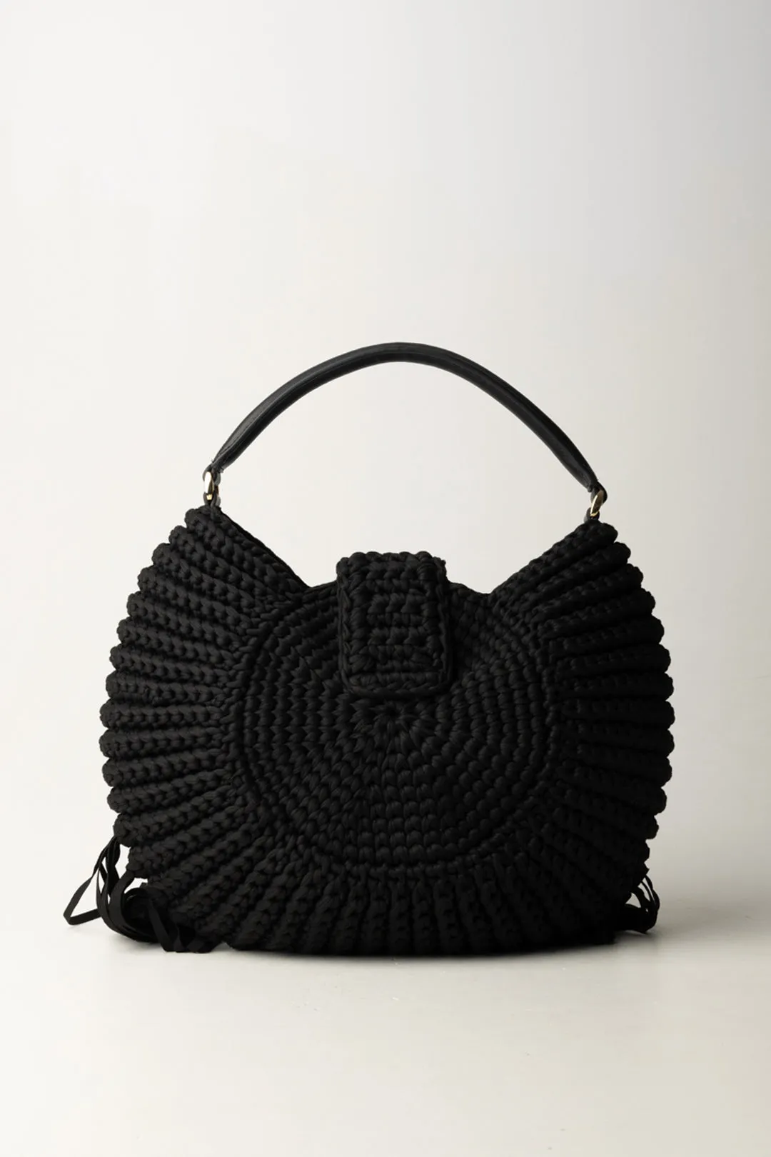 Hobo Grande All'uncinetto con Frange